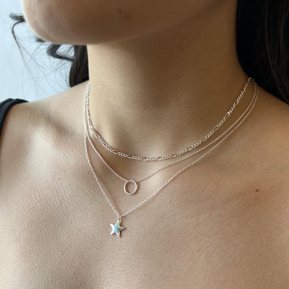 Sterling Silver Figaro Chain