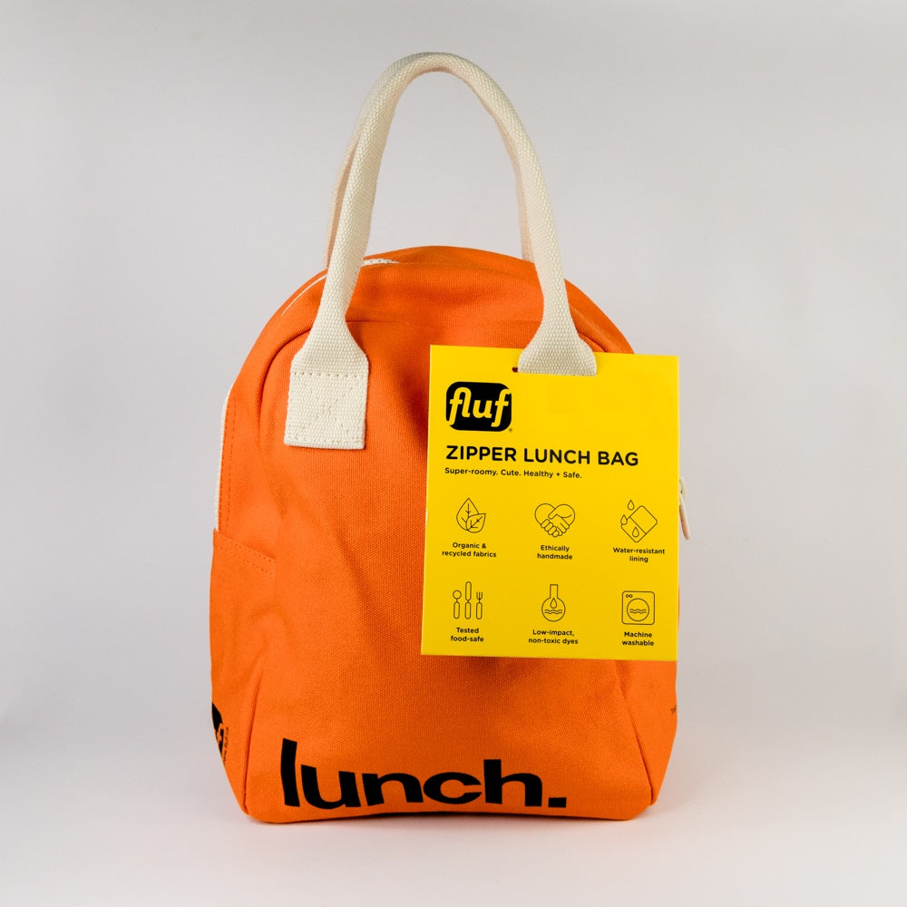 Zipper Lunch Bag - ‘Lunch’ Poppy