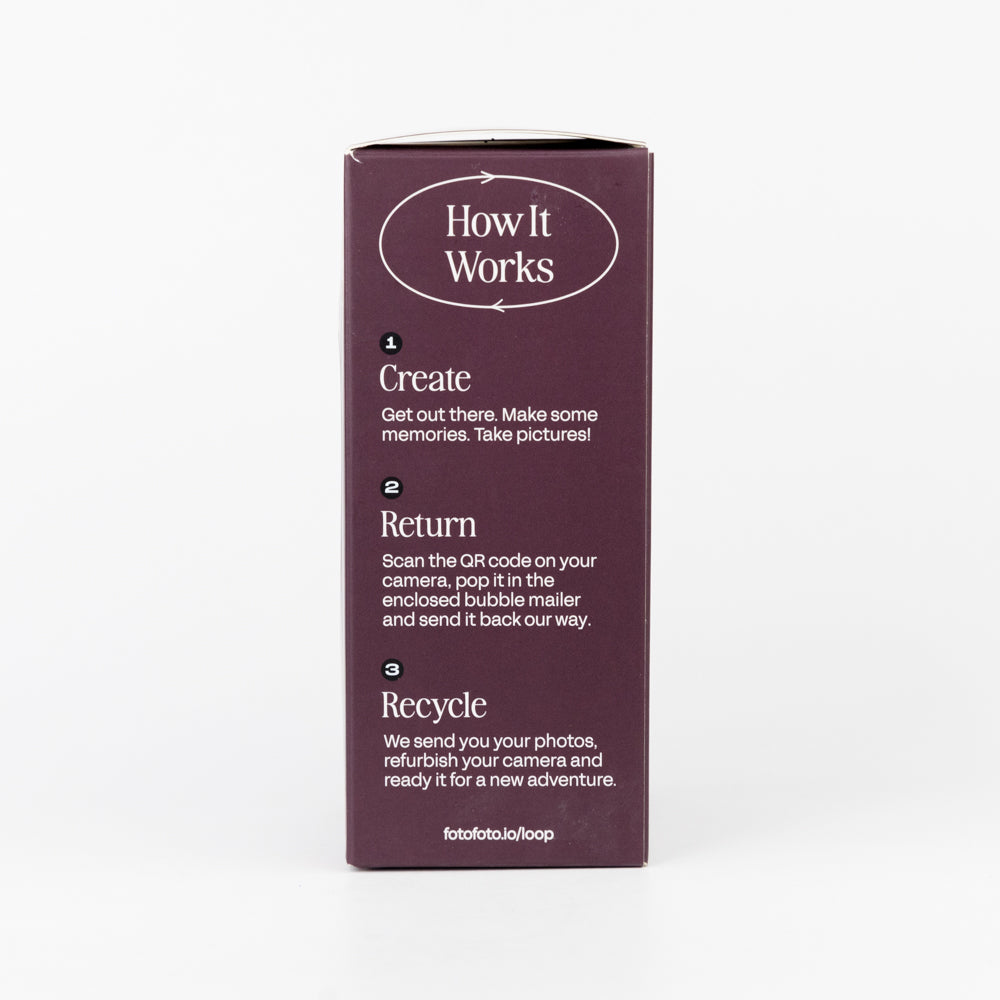 Maroon box with white text on a white background