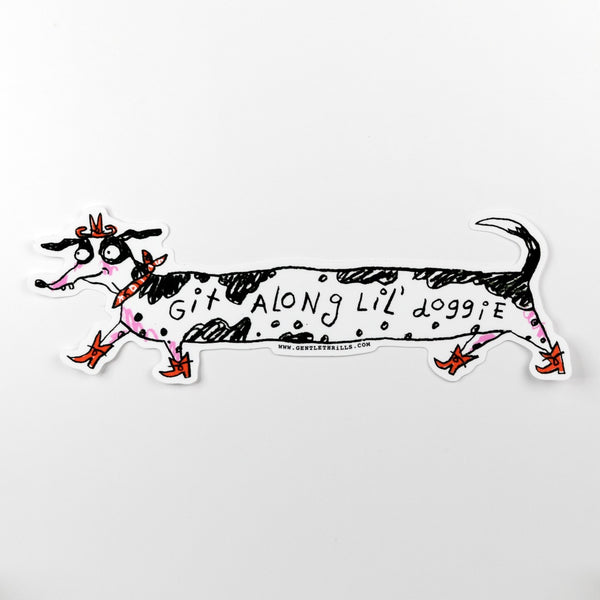 Git Along Doggie Bumper Sticker