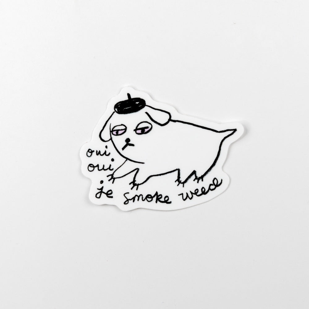 Weed Dog Sticker