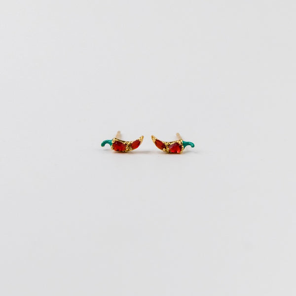 Red Hot Chili Pepper Studs - Gold