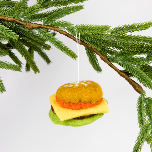 Felt Burger Ornament