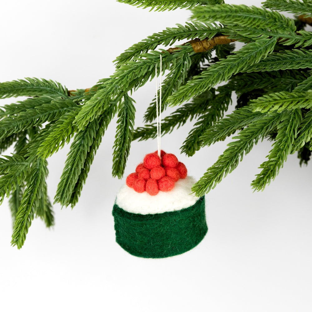 Felt Sushi - Salmon Roe (Ikura) Ornament