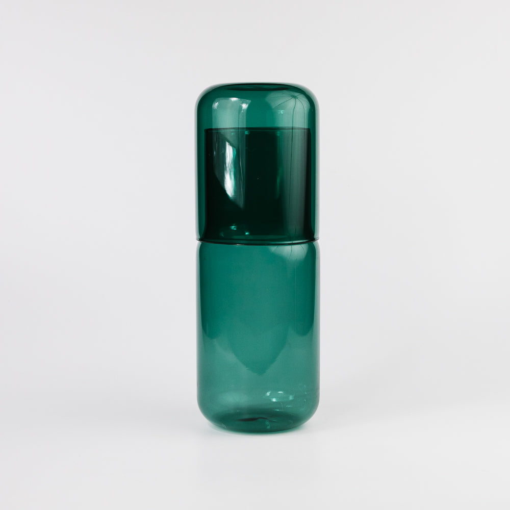 Tinted Glass Carafe - Forest