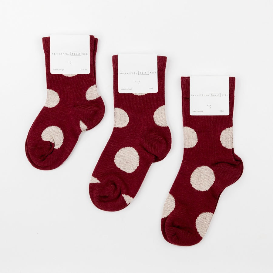 Mini Rie Crew Socks - Bordeaux