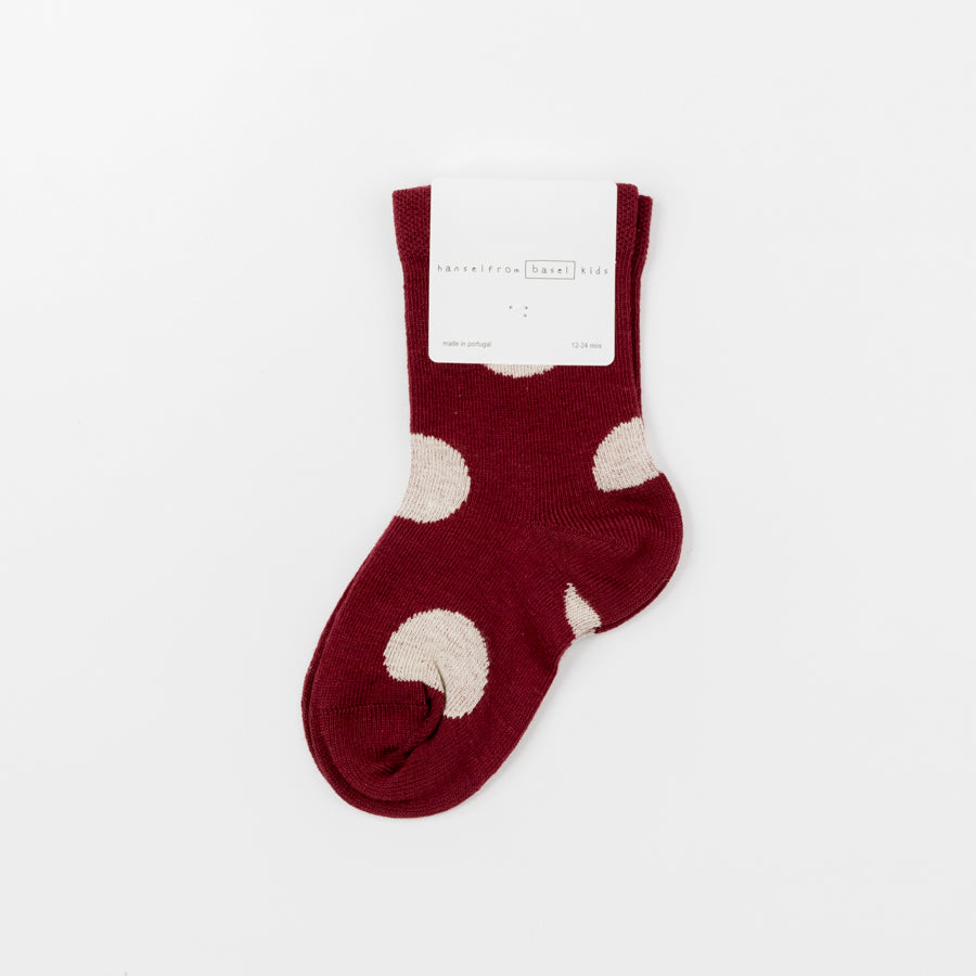 Mini Rie Crew Socks - Bordeaux
