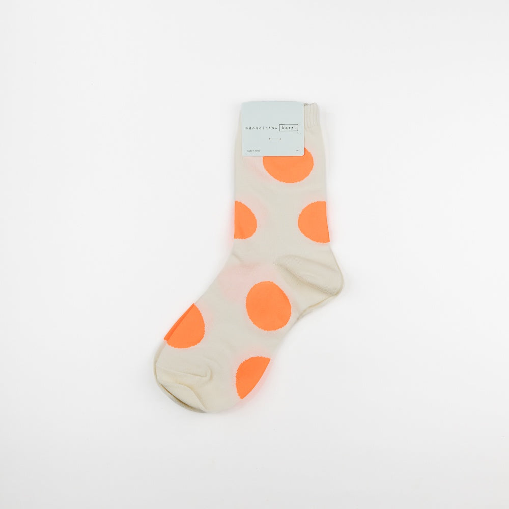 Rie Crew Socks - Neon Orange