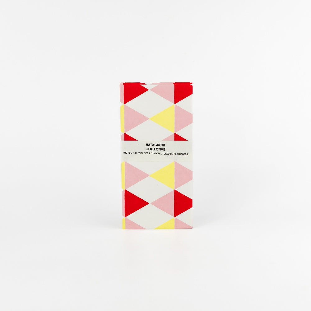Large Envelope with Notecard Set - PIERROT RED MIX