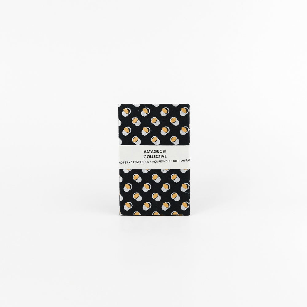Small Envelope with Notecard Set - TEMARI BLACK (black paper)