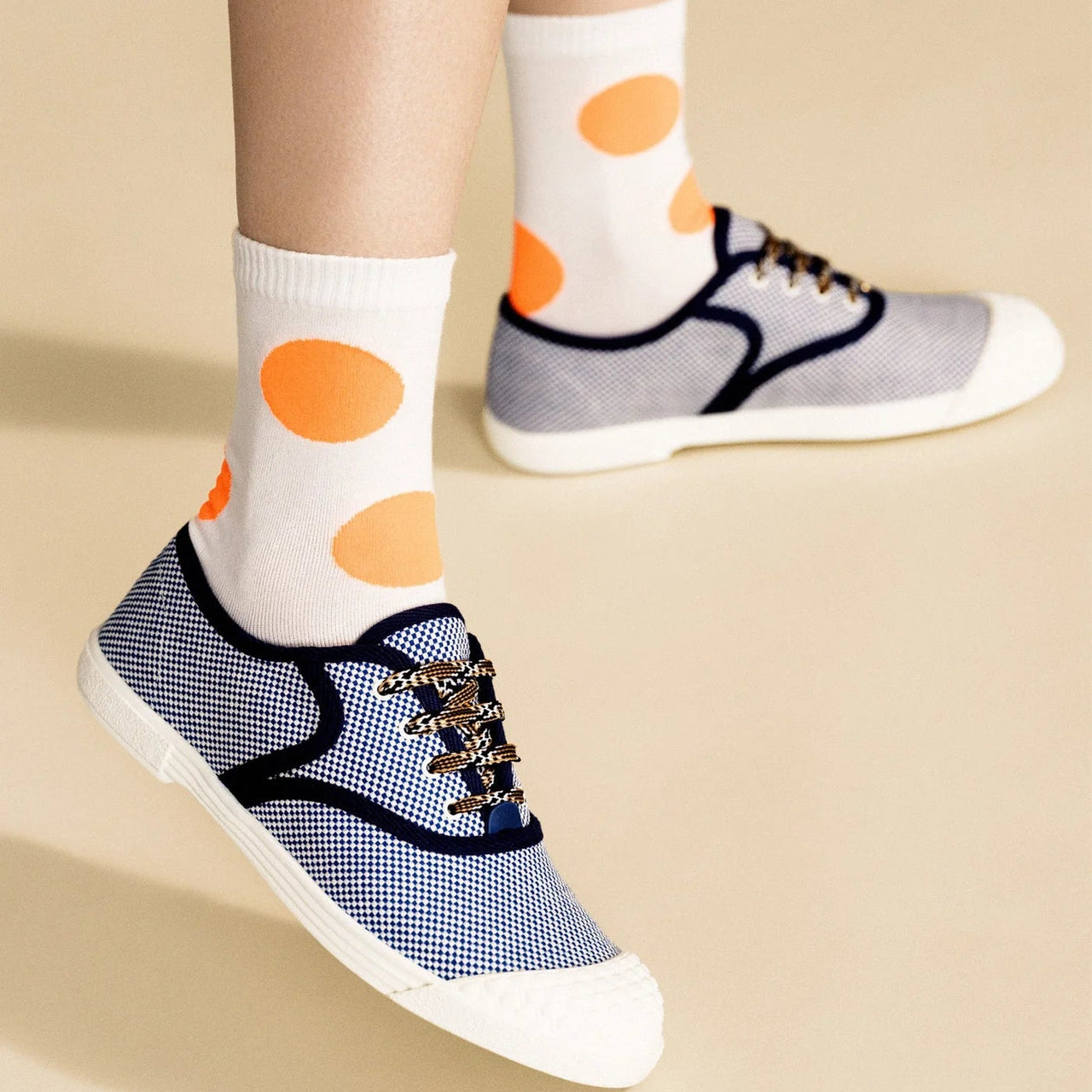Rie Crew Socks - Neon Orange