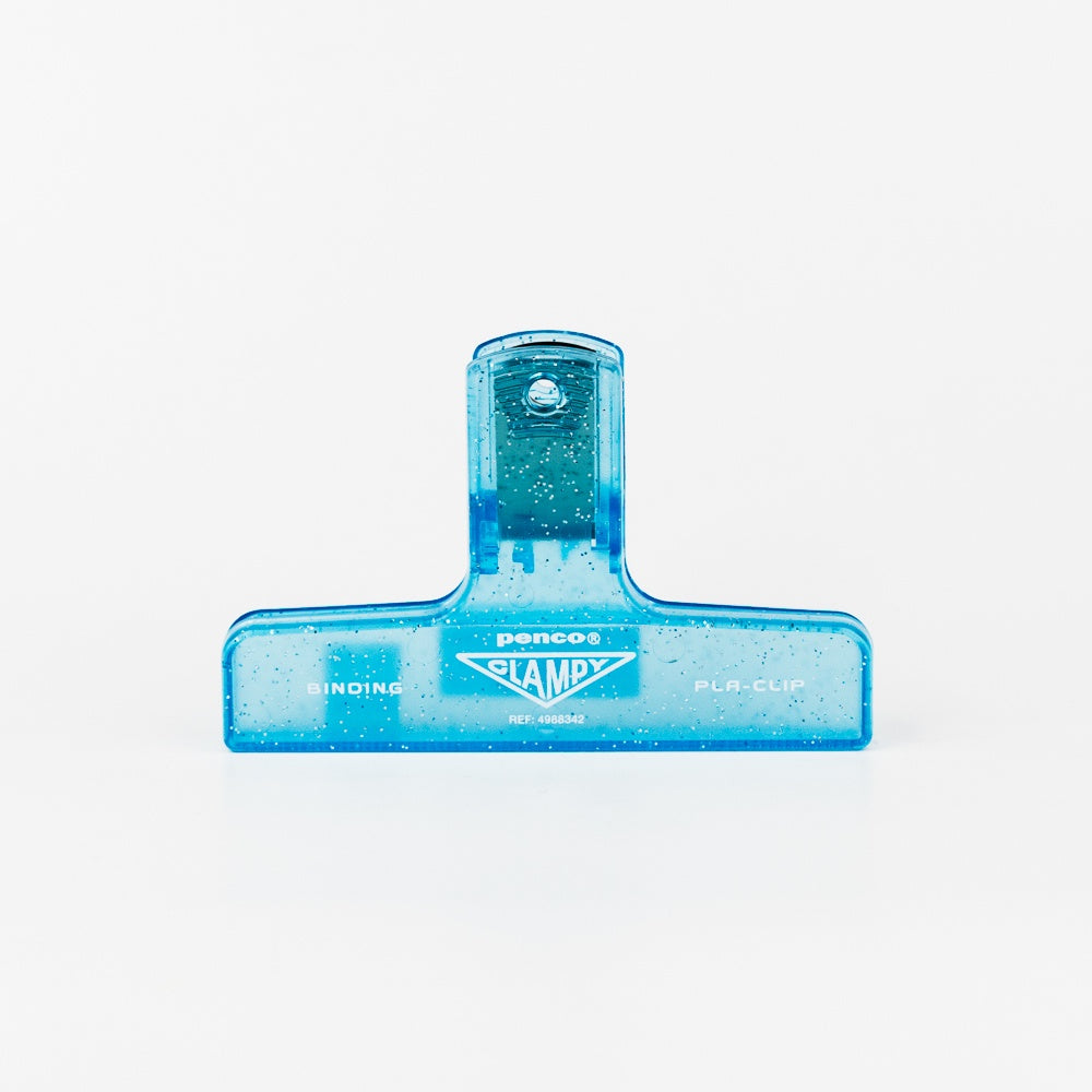 Plastic Clip Glitter - Light Blue