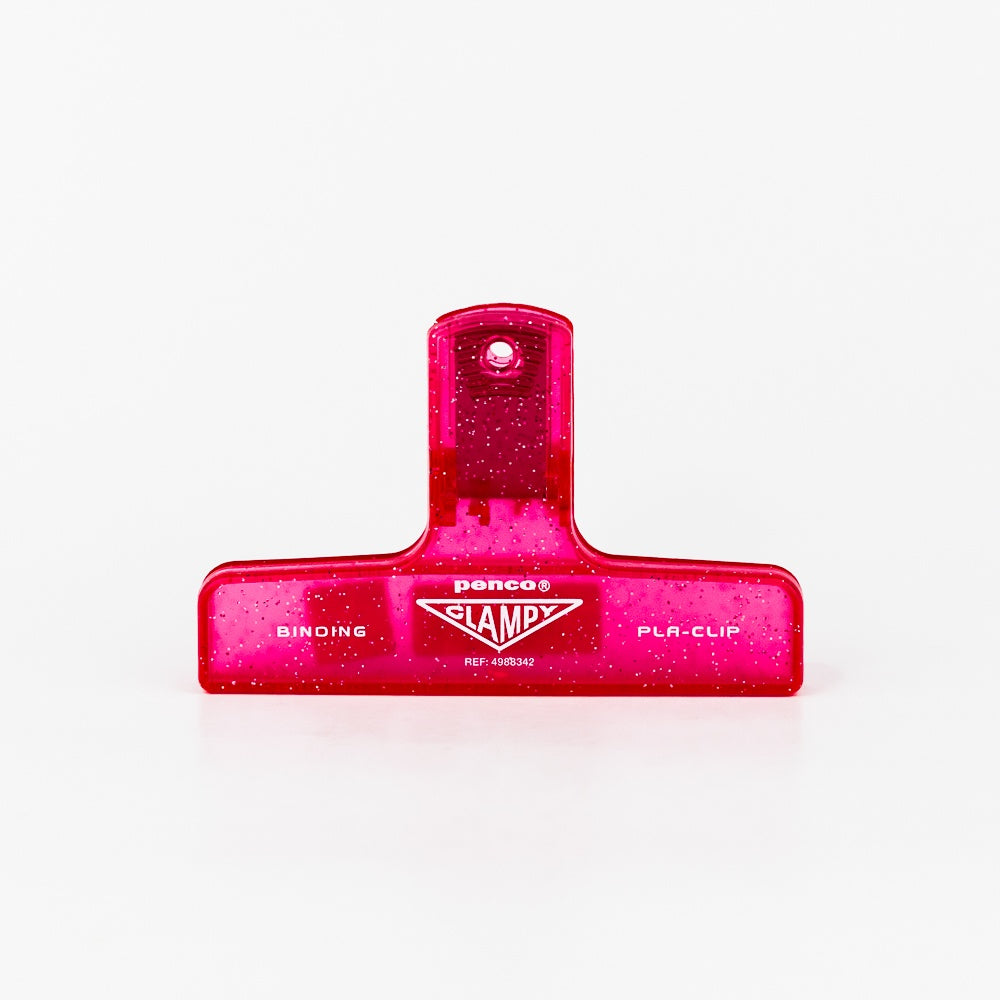 Plastic Clip Glitter - Pink