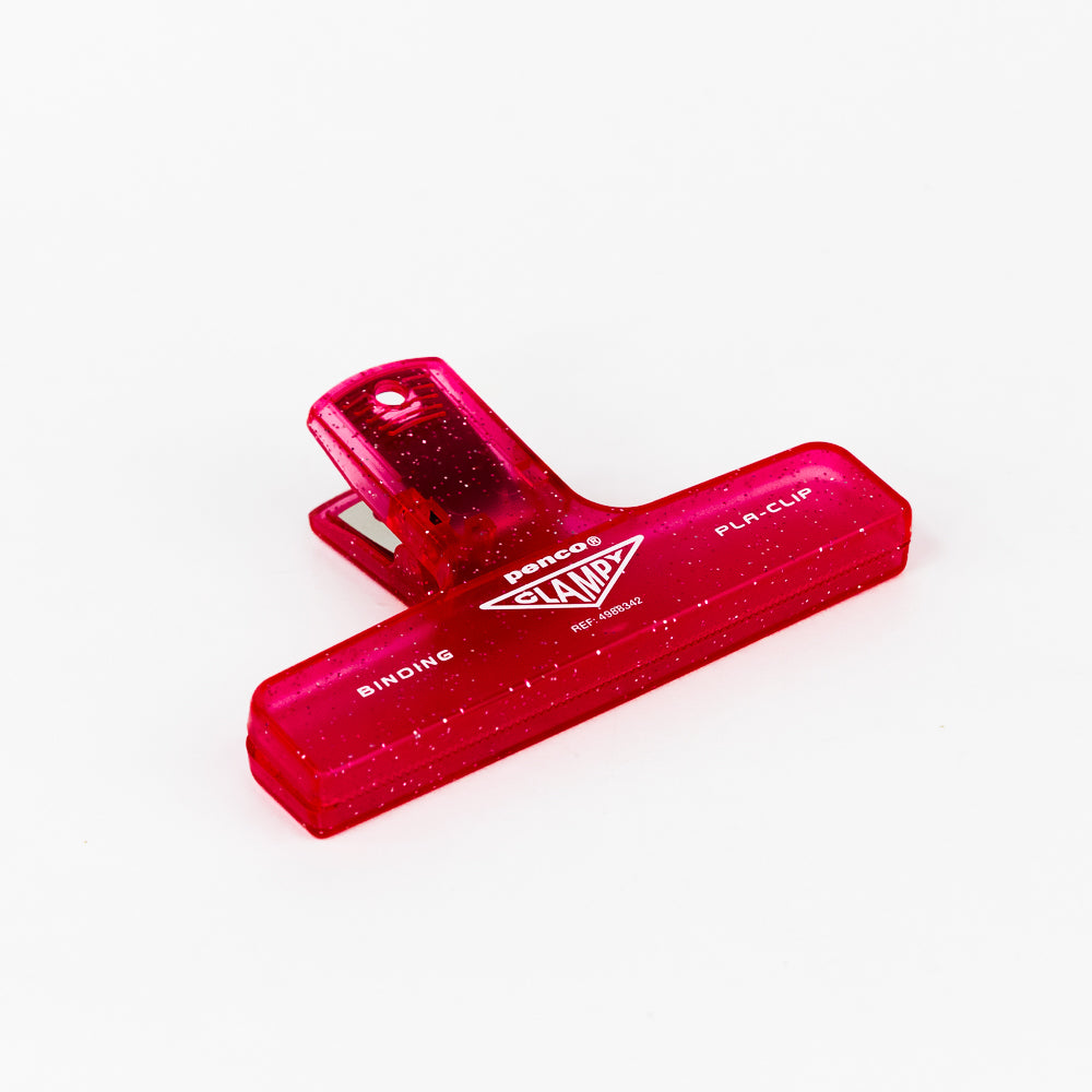 Plastic Clip Glitter - Pink