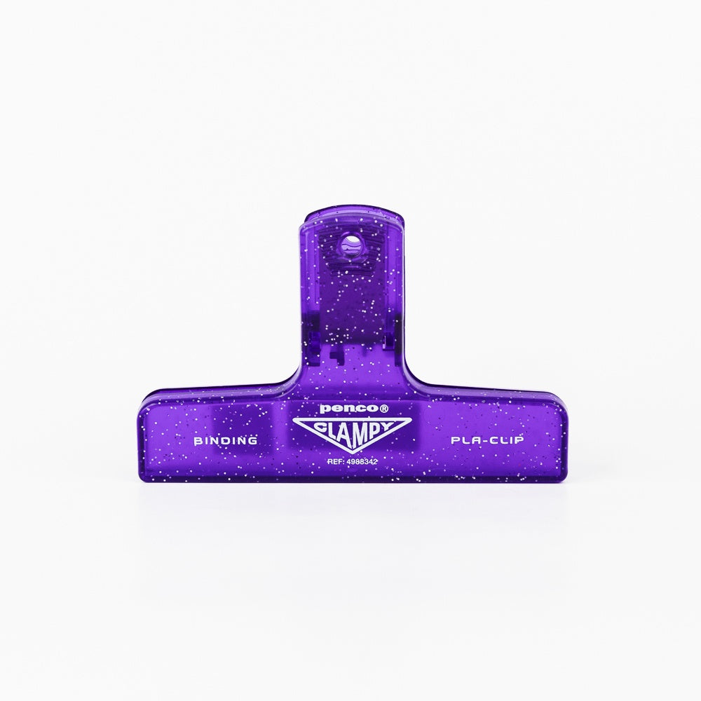 Plastic Clip Glitter - Purple