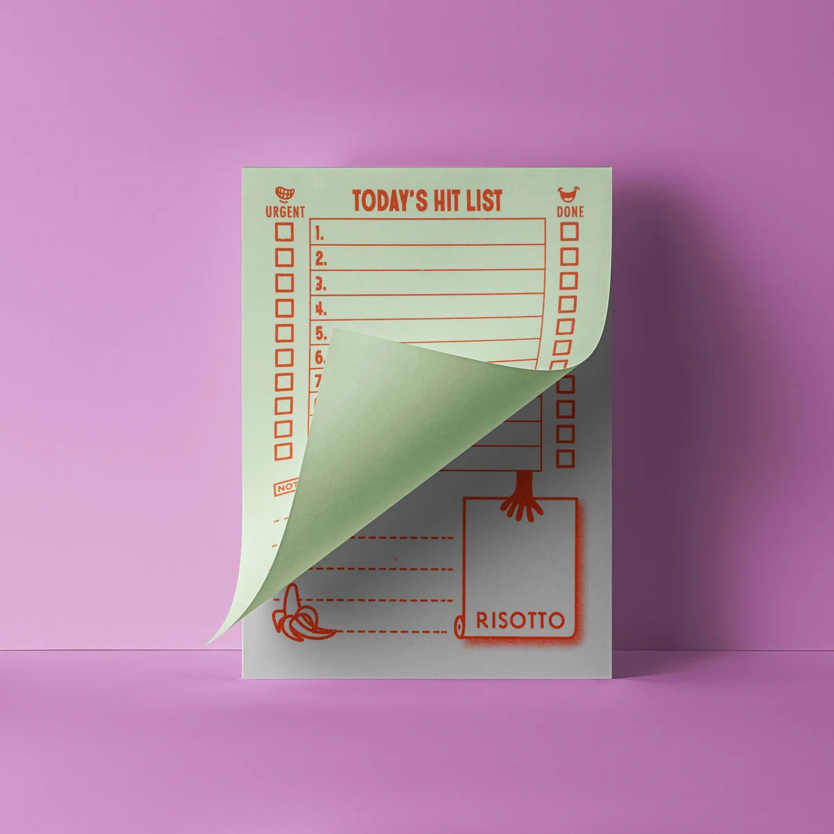 Hit List To Do Notepad - Two-Tone: Green & Grey