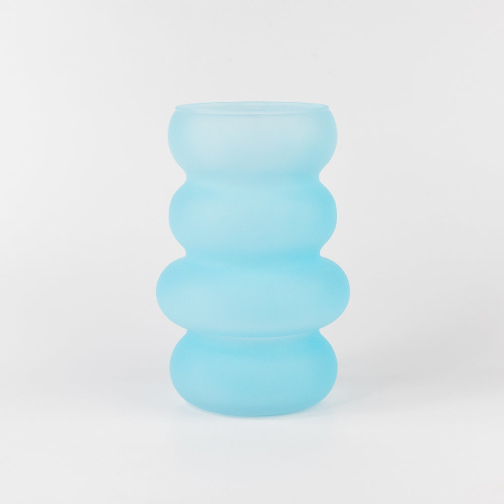 Glass Floral Vase - Blue