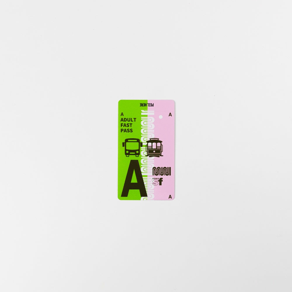 Muni Pass (Strawberry Matcha) Credit Card Decal Sticker