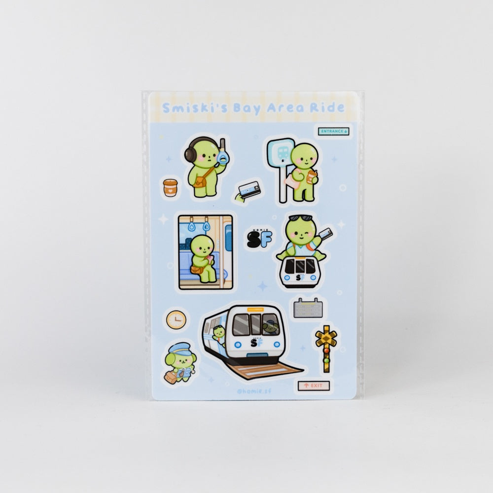 Smiski's Bay Area Ride Sticker Sheet