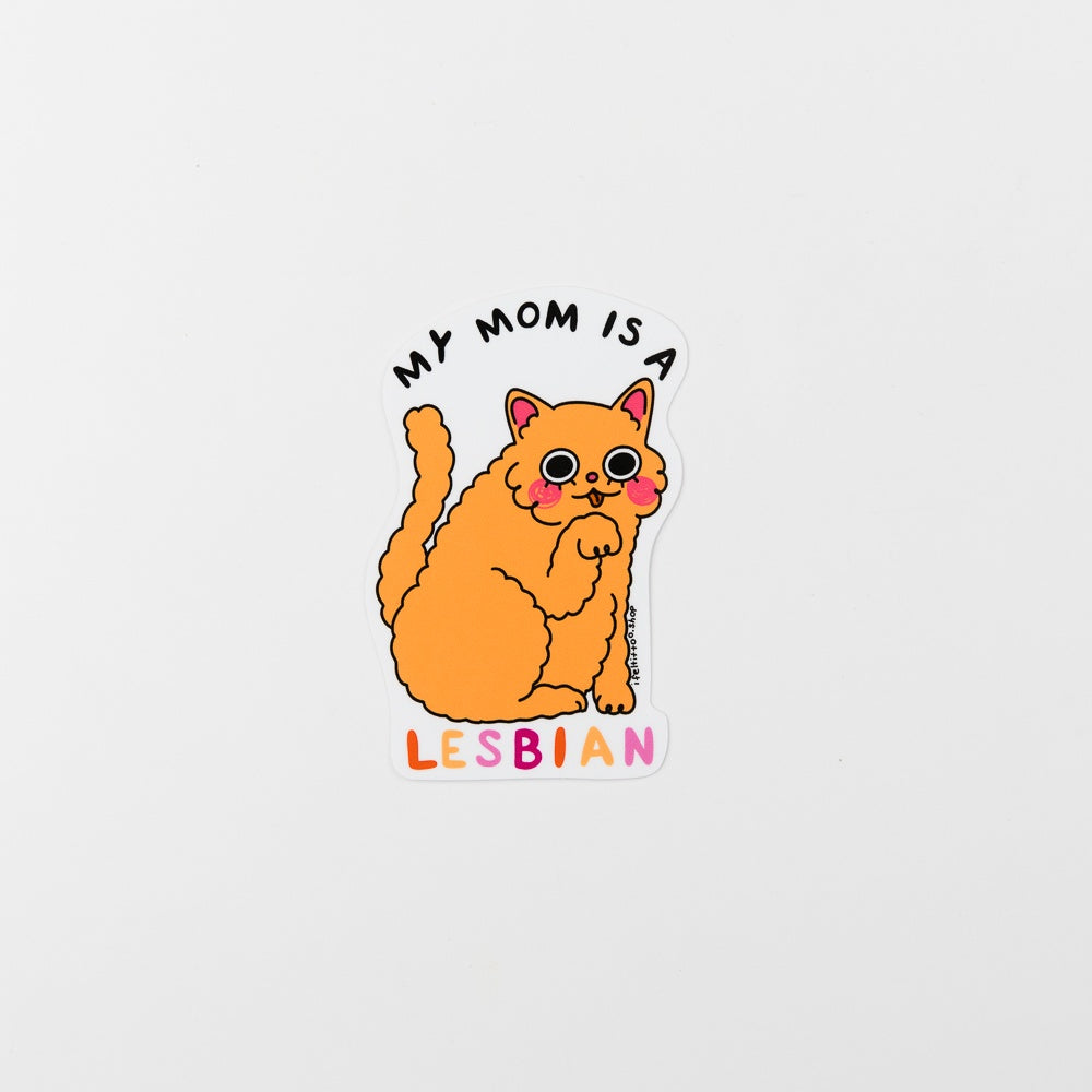 My Mom Is A Lesbian Sticker (Cat Version)