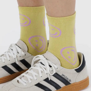 Crew Socks - Straw Happy