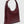 Maroon handbag on a light gray background