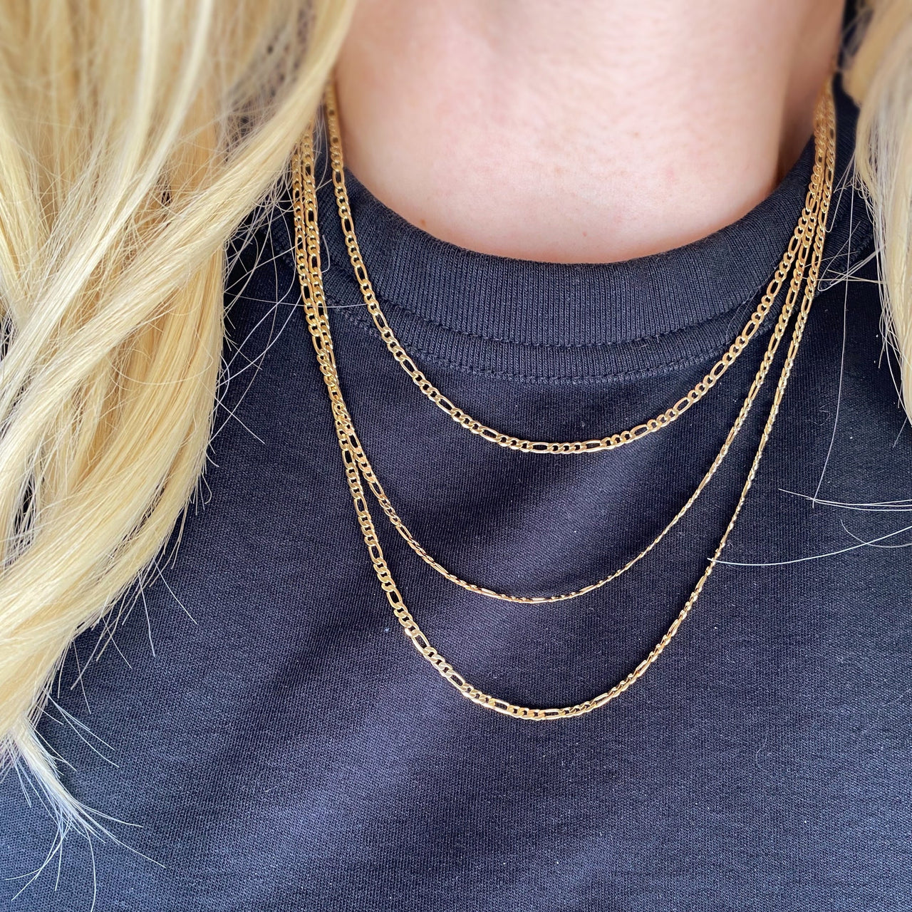 2.5mm Flat Figaro Chain