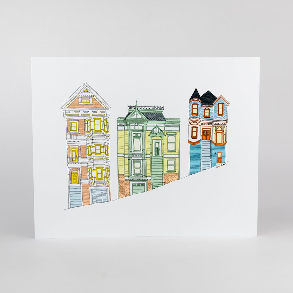 Row of Victorians Print 2