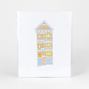 Illustration of a colorful house on a white background