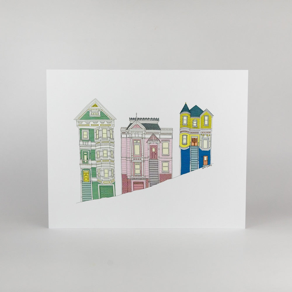 Row of Victorians Print 1