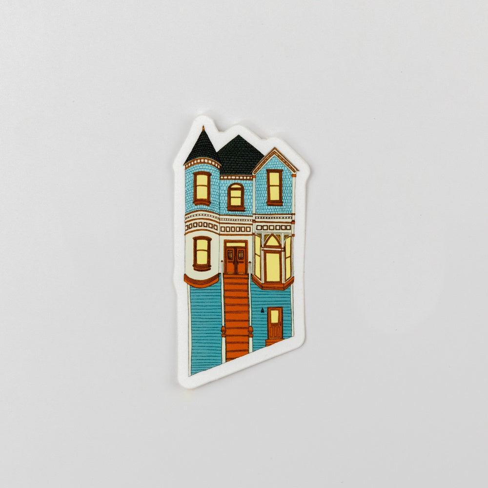Turquoise Queen Anne Sticker
