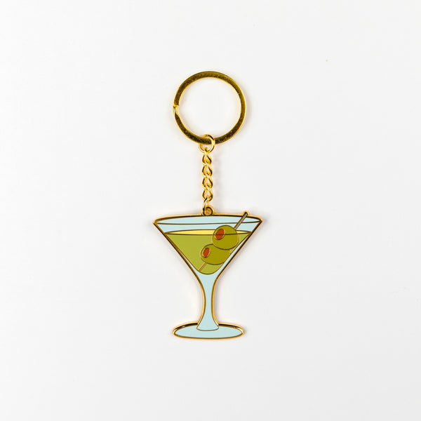 jenny lemons martini enamel keychain