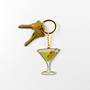 jenny lemons martini enamel keychain