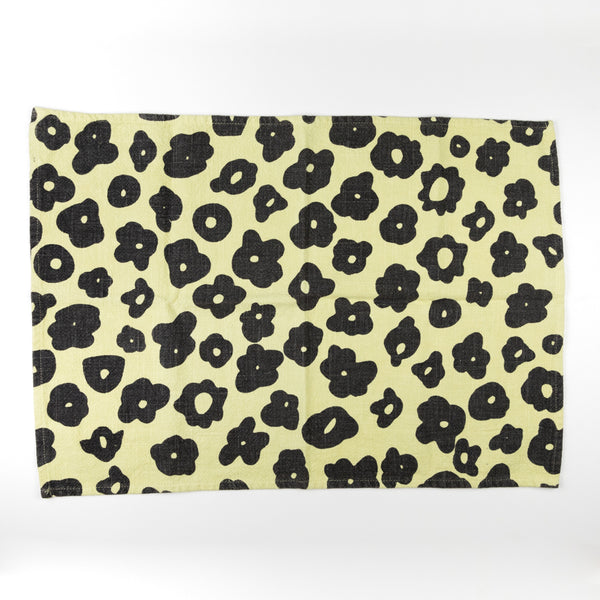 Tea Towel - Celeste in Faded Black, Pear