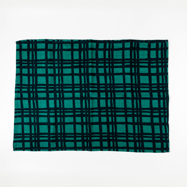 Textured Tea Towel - Darby in Midnight, Teal