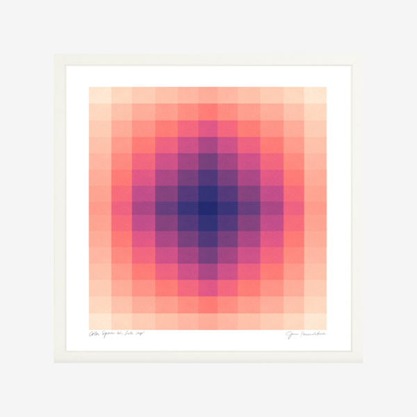 Color Space 62: Late Sky (Framed White 20" x 20")