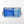 Transparent blue pouch with a gray zipper on a white background