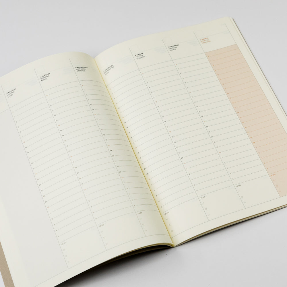 Laconic Style Notebook Weekly - Gray