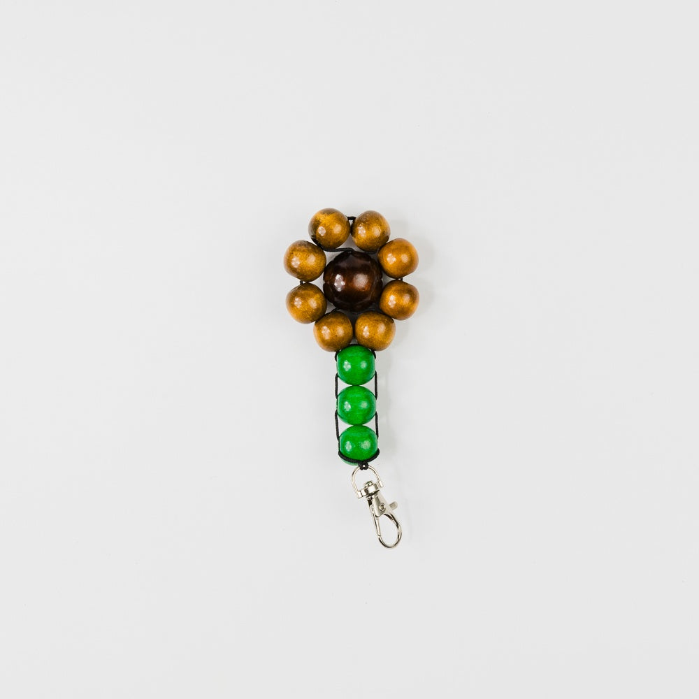 longan brown flower keychain 2.0