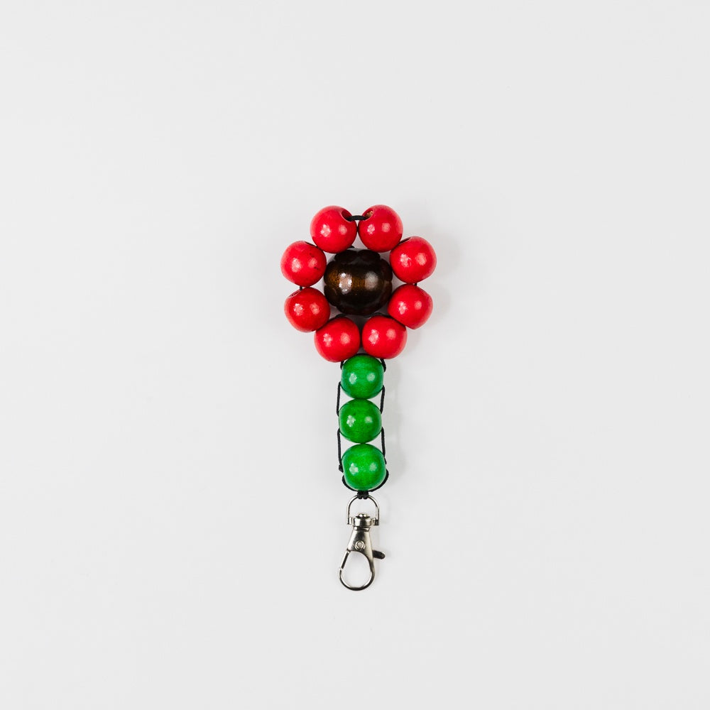 rambutan red flower keychain 2.0