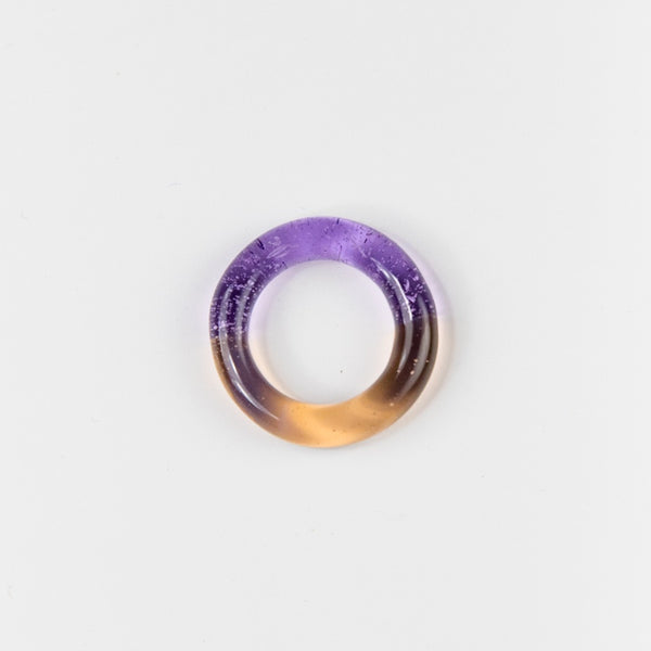 Two Tone Ring - Opal Peach/Purple Lollipop