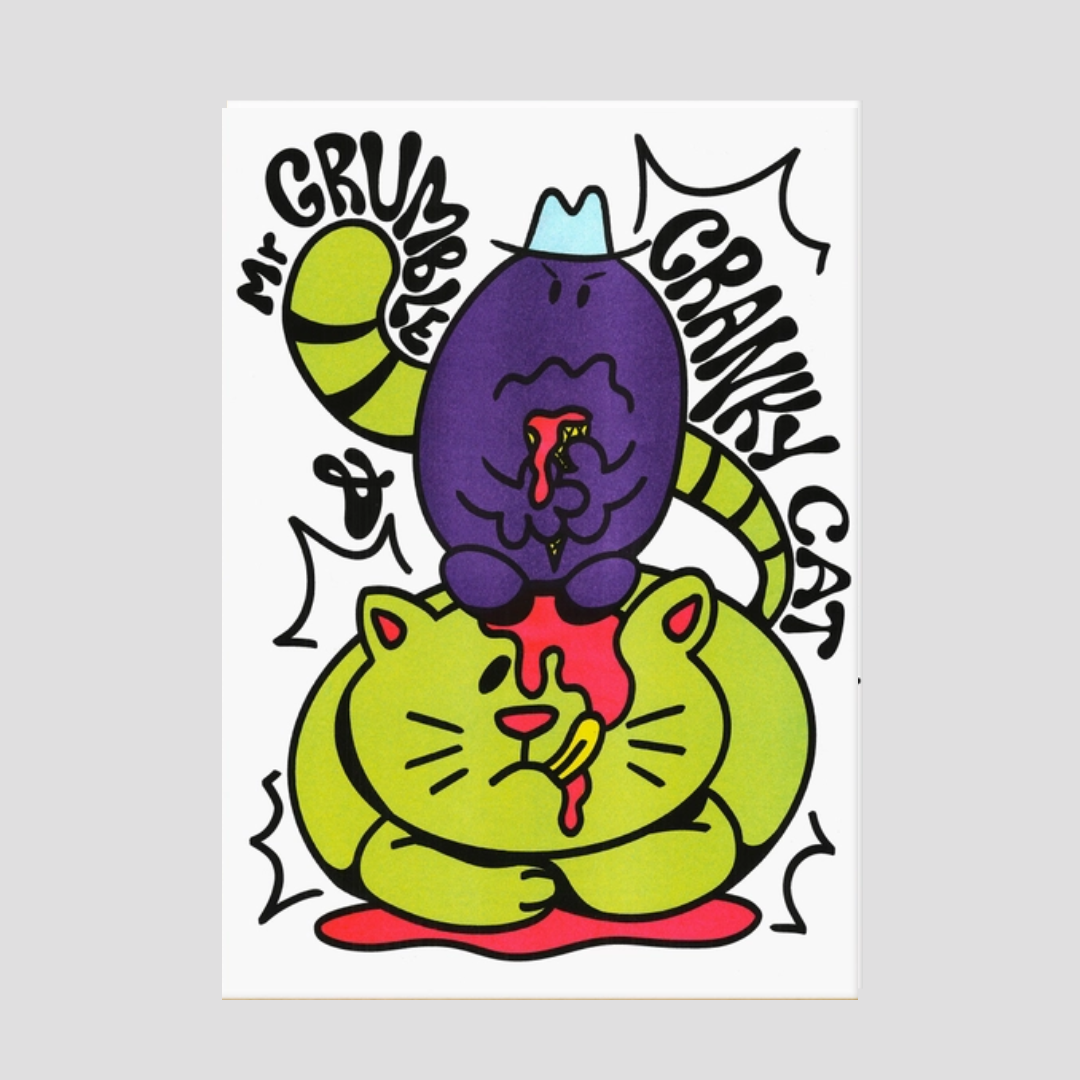 A3 Poster - Mr. Grumble & Cranky Cat - English