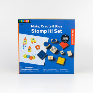Kikkerland Kidoki Make Create Play Stamp It Set