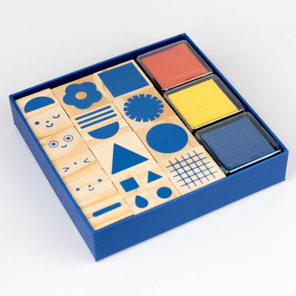 Kikkerland Kidoki Make Create Play Stamp It Set