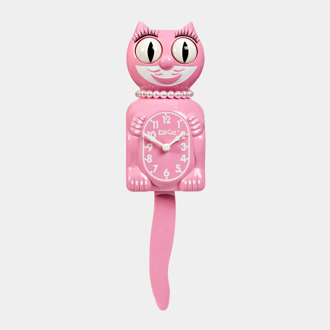 Pink Satin Lady Kit-Cat Klock
