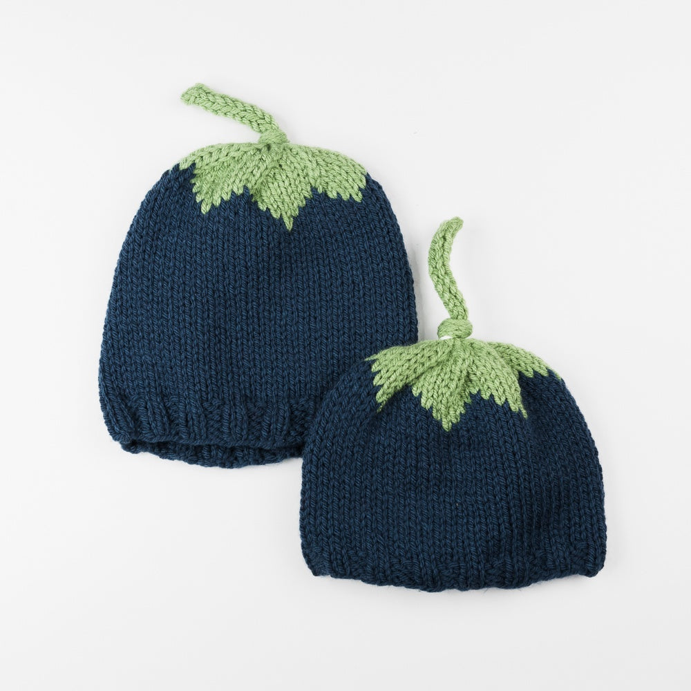 Hand Knit Blueberry Hat