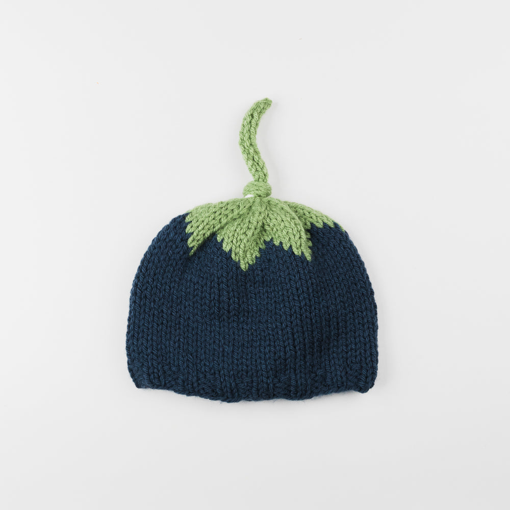 Hand Knit Blueberry Hat