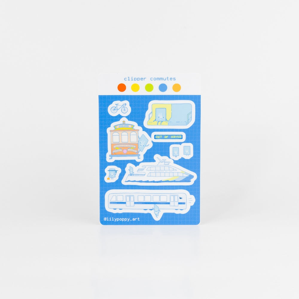 San Francisco Clipper Card Sticker Sheet