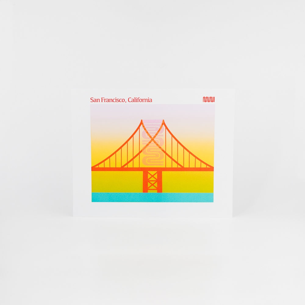San Francisco Golden Gate Bridge x Muni Print