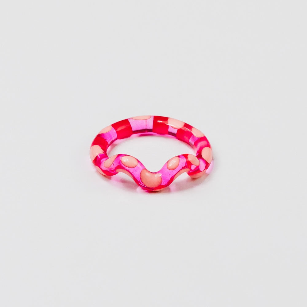 Grapefruit Single Wave Ring